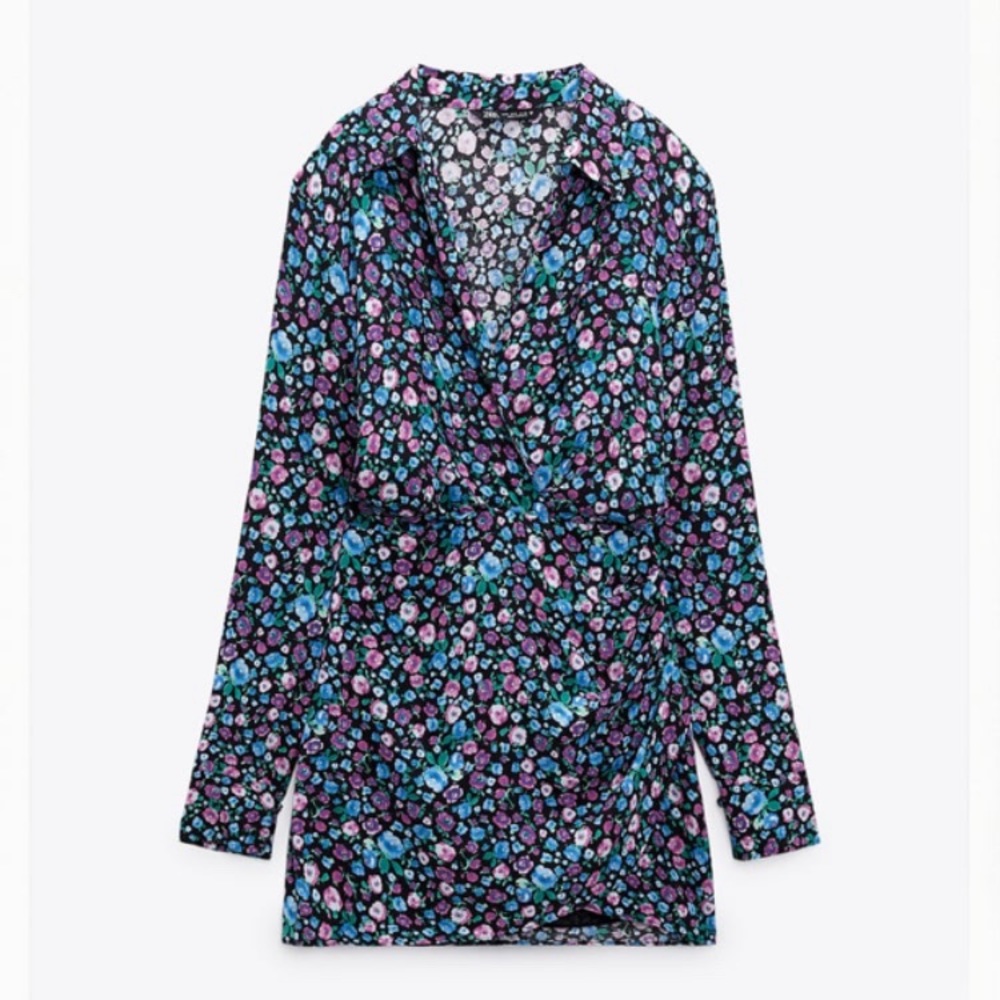 Zara Short Satin Effect Dress - Picture 2 of 6